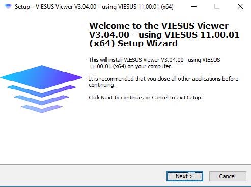 Setup welcome screen