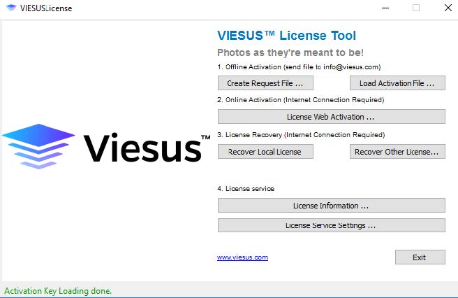 License Information button highlighted