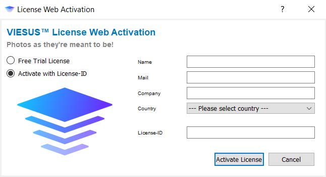 License Web Activation button highlighted