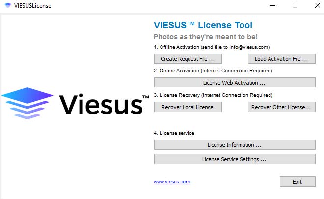 License Information button highlighted